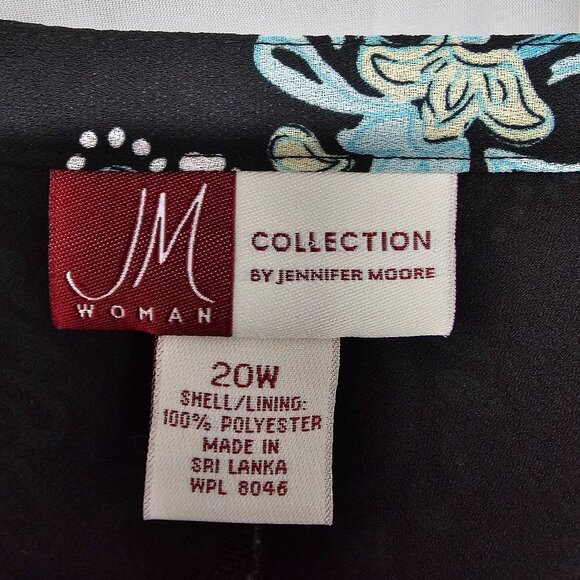 JM Collection Black Blue Floral Skirt Boho Fairy Cottagecore 20W - Picture 9 of 11